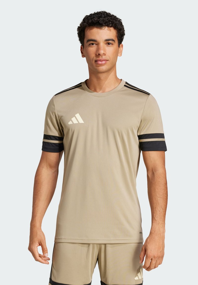 adidas Performance SQUADRA25 SHORT SLEEVE - T-shirt de sport - blanch cargo black warm vanilla