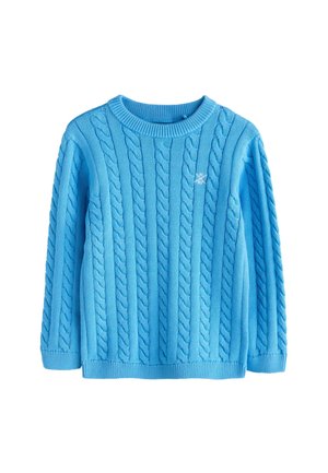 REGULAR FIT - CABLE CREW NECK - Maglione - blue