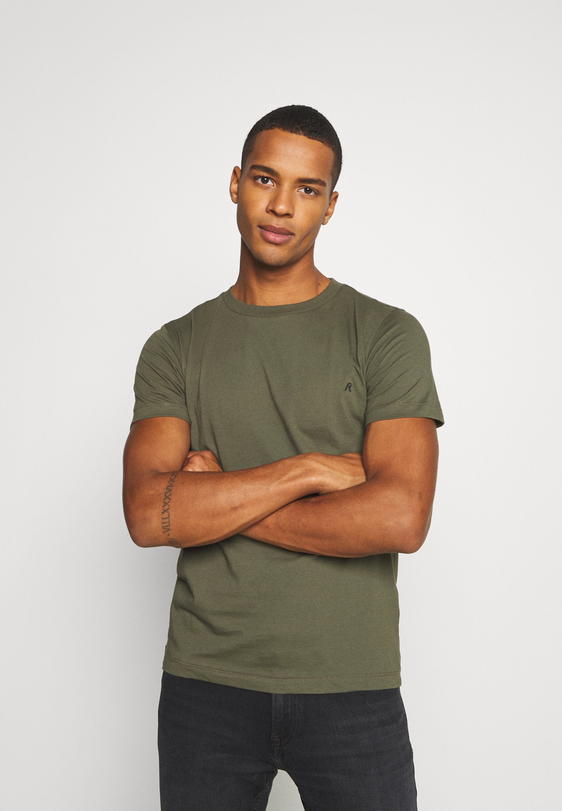 Replay 2 PACK - T-Shirt basic - olive 