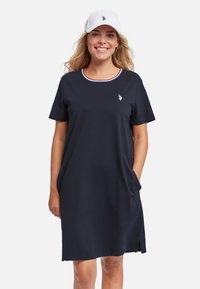 U.S. Polo Assn. - U.S. POLO ASSN. DRESS EBBA DRESS - Žerzejové šaty - dark sapphire Miniatura obrázku 1