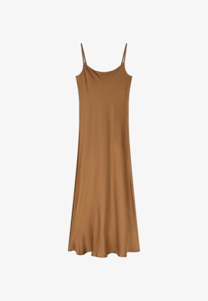 Motivi, VESTITO LUNGO CON SPALLINE SOTTILI - Maxi-jurk - beige