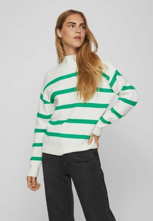 VILA VIRIL MOCK NECK  - Pullover - white alyssum