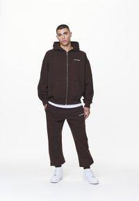 Pegador LOGO OVERSIZED JACKET - Mikina so zipsom - washed oak brown