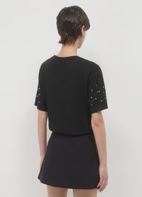 Calliope MANICHE STRASS - T-shirt con stampa - ultrablack