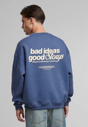 Another Cotton Lab BAD IDEAS GOOD STORYS OVERSIZE - Sweatshirt - blue