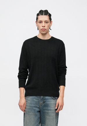 CASHSOFT CREW - Strickpullover - black