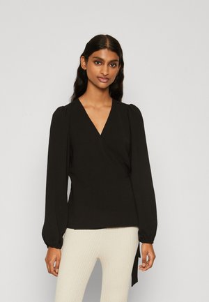 Vero Moda Petite VMALVA WRAP - Blouse - black
