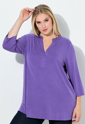 SPLIT NECK 3/4 SLEEVE TEE - Langarmshirt - purple