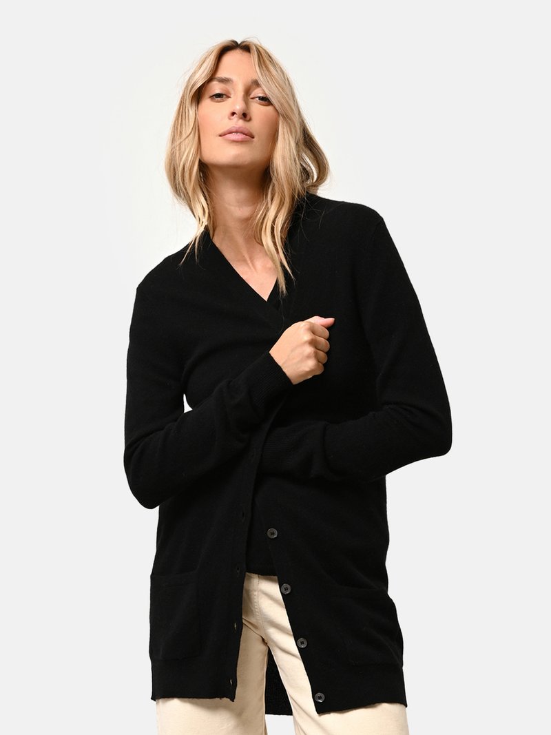 Just Cashmere Vest zwart
