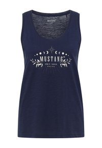 Maglietta MUSTANG Style Alma Per Donna | T-Shirt In Cotone Morbido Vestibilità Ampia | Design Screziato
