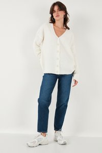 LELA LOOSE FIT - Cardigan - stone