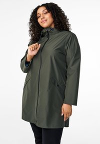 Zizzi MIT TASCHEN UND KAPUZE - Parka - peat