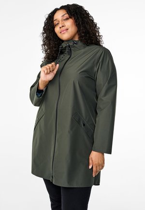 Zizzi MIT TASCHEN UND KAPUZE - Parka - peat