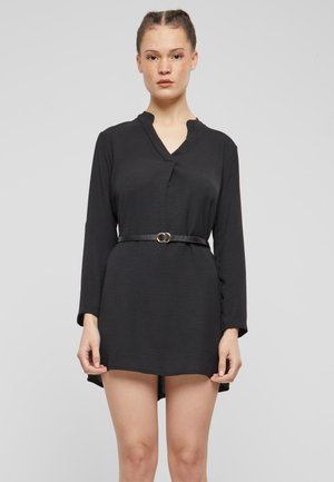 TURN-UP MIT GÜRTEL - Blouse - black