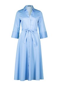MIDI MIT BINDEGÜRTEL - Blusenkleid - classic bluewhite