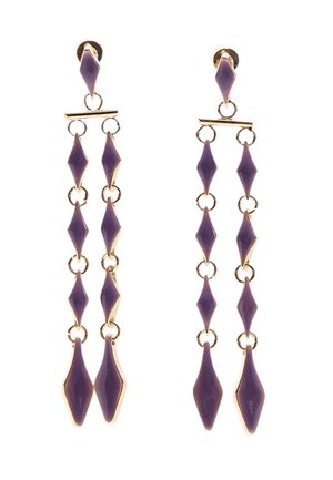 ENAMELLED DANGLE   - Korvakorut - lilac