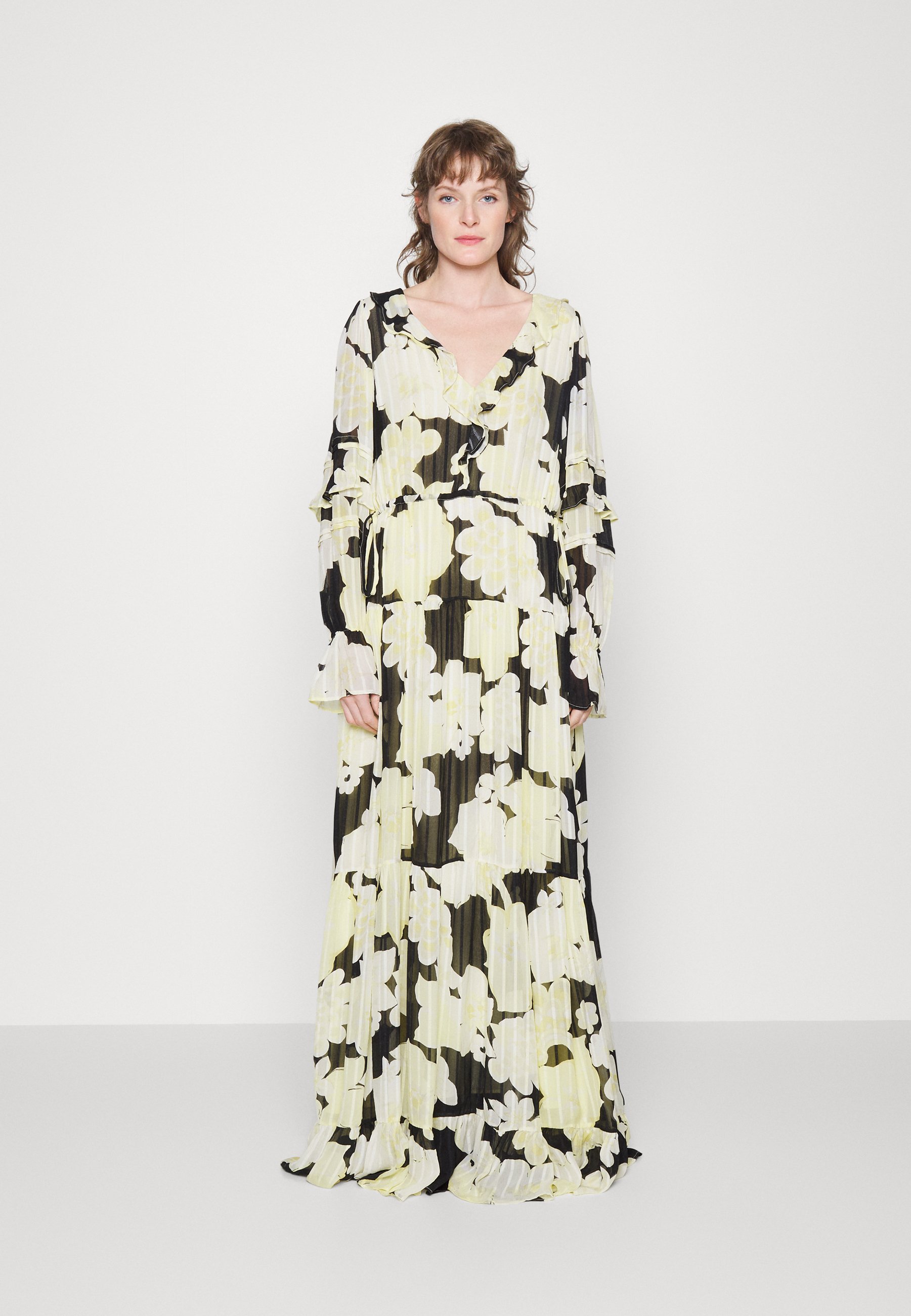 Fabienne Chapot DRESS - Day dress - black/lemon/black - Zalando.co.uk