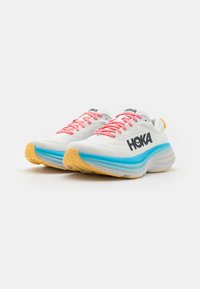 HOKA BONDI 8 - Chaussures de running sur route - blanc de blanc/swim day