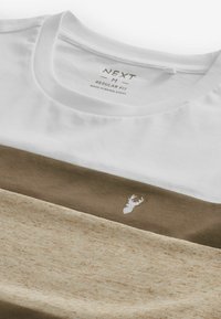 Next BLOCK REGULAR - Nyomott mintás póló - neutral tan