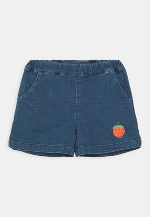 DENIM STRAWBERRY SHORTS UNISEX - Jeans Shorts - blue