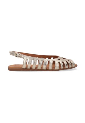Peeptoe ballet pumps - gold