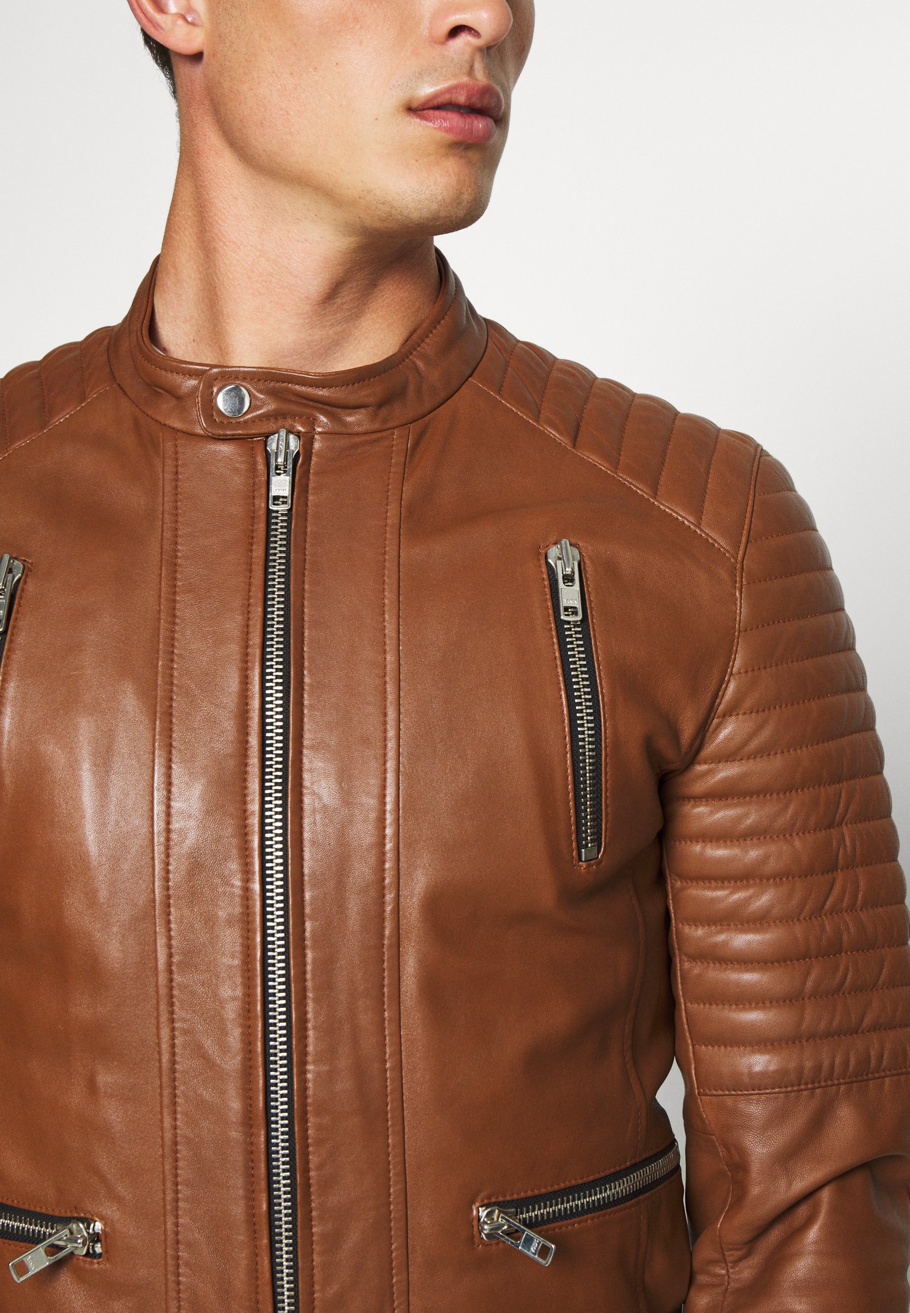 Serge Pariente NEW LUX Skinnjakke cognac Zalando.no Serge Pariente DANY Skinnjakke cognac Zalando.no