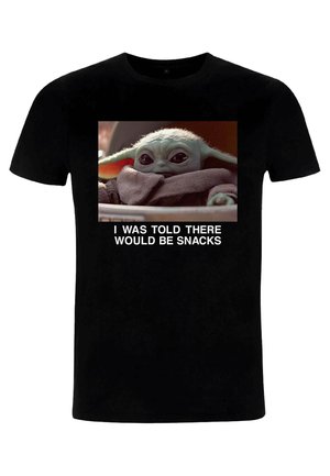 STAR WARS: THE MANDALORIAN - TOLD ABOUT SNACKS - Print T-shirt - black