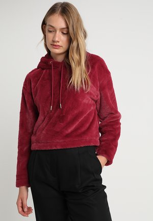 LADIES SHORT HOODY - Luvtröja - burgundy