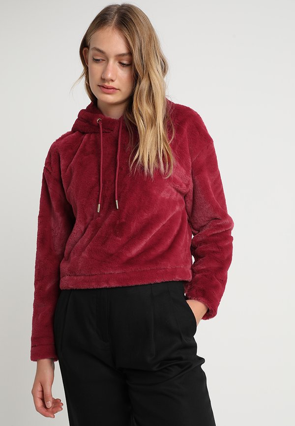 LADIES SHORT HOODY - Kapuzenpullover - burgundy
