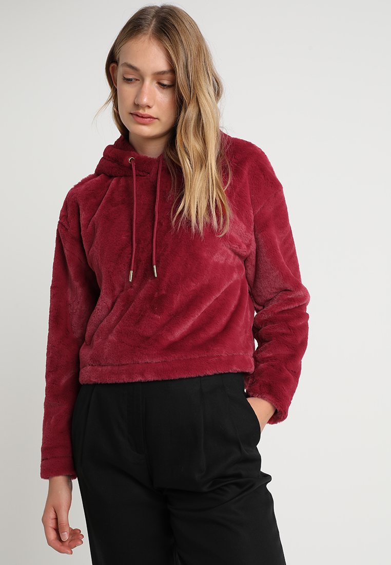 Urban Classics - LADIES SHORT HOODY - Kapucni - burgundy, Nagyítás