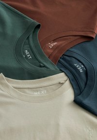 Next 4 PACK REGULAR - Paprasti marškinėliai - blue light grey brown green
