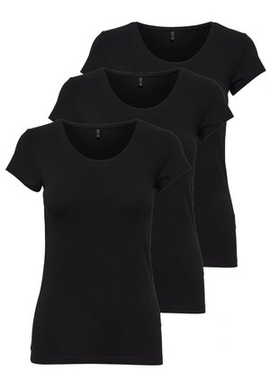 PACK OF 3 - T-Shirt basic - black / black / black