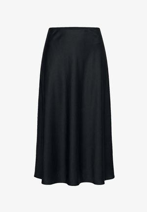 MIAMODA, MAXI-SATINROCK, A-LINIE, ELASTIKBUND - A-lijn rok - black