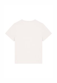 Weißes T-Shirt mit kurzen Ärmeln und Rundhalsausschnitt, aus weicher Baumwolle, mit einem schlichten Design ohne Muster oder zusätzliche Details.