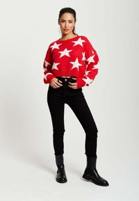 Liquorish STAR PATTERN - Jumper - red