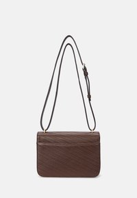 Lauren Ralph Lauren STITCHED NAPPA LEATHER MEDIUM SOPHEE BAG - Keresztpántos táska - dark mahogany