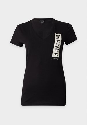 Armani Exchange, T-SHIRT - Μπλουζάκι με στάμπα - black