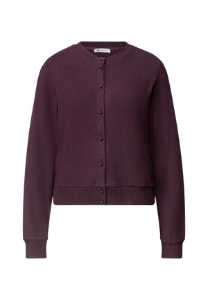Street One, LANGARM JACKE IM STRICK-LOOK MIT RUNDHALS - Gilet - rustic rouge mel.