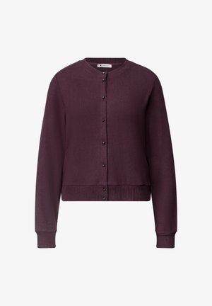 Street One, LANGARM JACKE IM STRICK-LOOK MIT RUNDHALS - Gilet - rustic rouge mel.