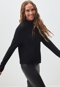 Jimmy Key HALF TURTLENECK LONG SLEEVED PLAIN - Camicetta - black