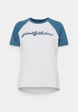 SWEETZ TEE - Print T-shirt - glacier grey melange/blue steel