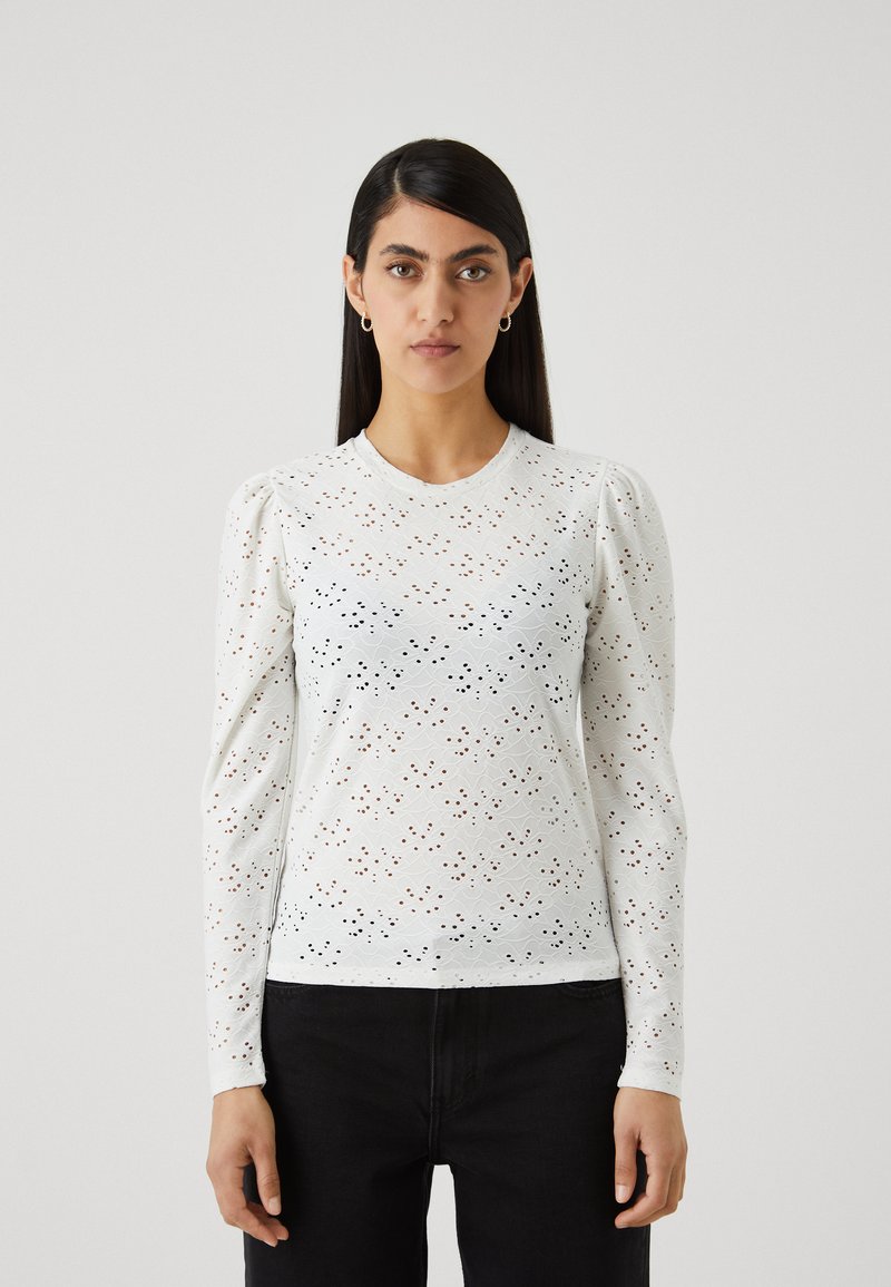 ONLY Petite - ONLSMILLA O NECK PUFF - Langærmet T-shirt - cloud dancer, Forstør