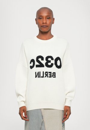 SELFIE SWEATER - Jumper - white/black