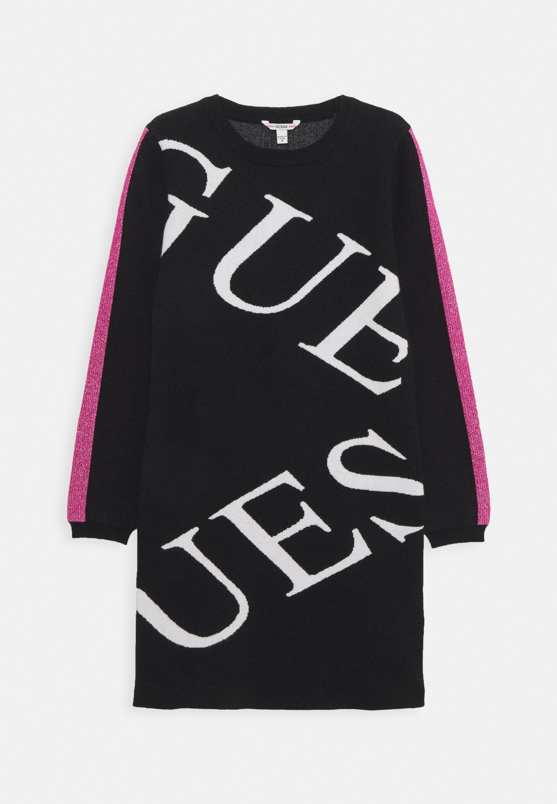 Guess JUNIOR DRESS Stickad klänning jet black Zalando.se Guess JUNIOR DRESS Stickad klänning jet black Zalando.se