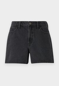 High-Rise Washed Black Relaxed Denim Shorts 5" - Šortai - washed black