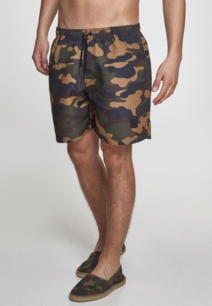 Urban Classics CAMO - Badeshorts - woodcamo