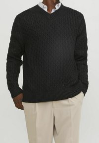 Jack & Jones Stickad tröja - black