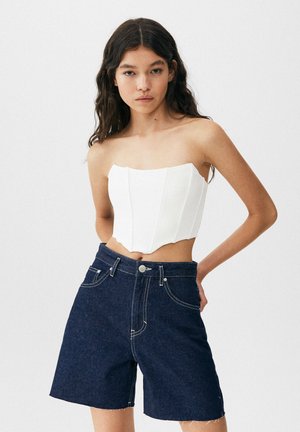CORSET WITH STRAIGHT NECKLINE - Camicetta - beige