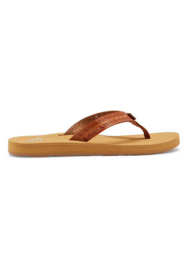 PORTO MOTIF - T-bar sandals - tan3
