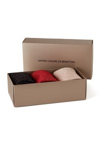 United Colors of Benetton GIFT BOX WITH 3 PAIRS WITH CHRISTMAS MOTIFS PACK - Calze - red